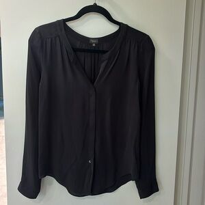 Aritzia T. Babaton 100% Silk Black Blouse, Size XXS